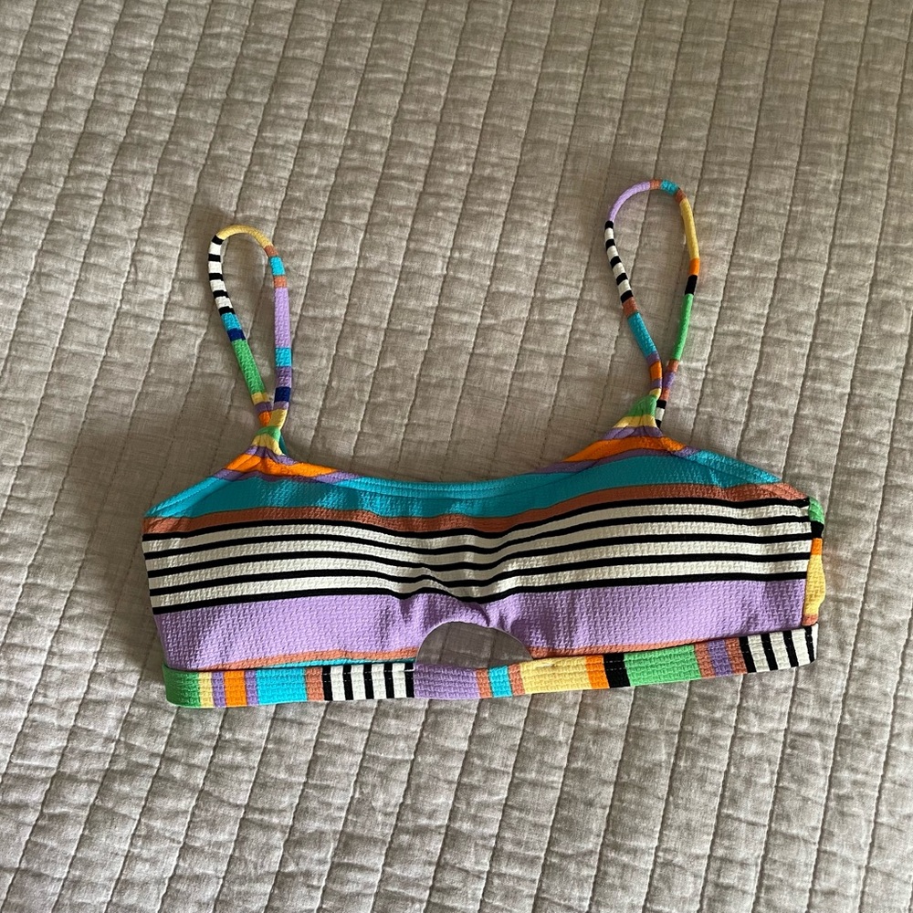 Roxy Multicolor Striped Bikini Top